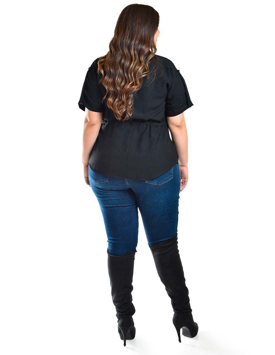 Blusa Roman Fashion manga corta para mujer