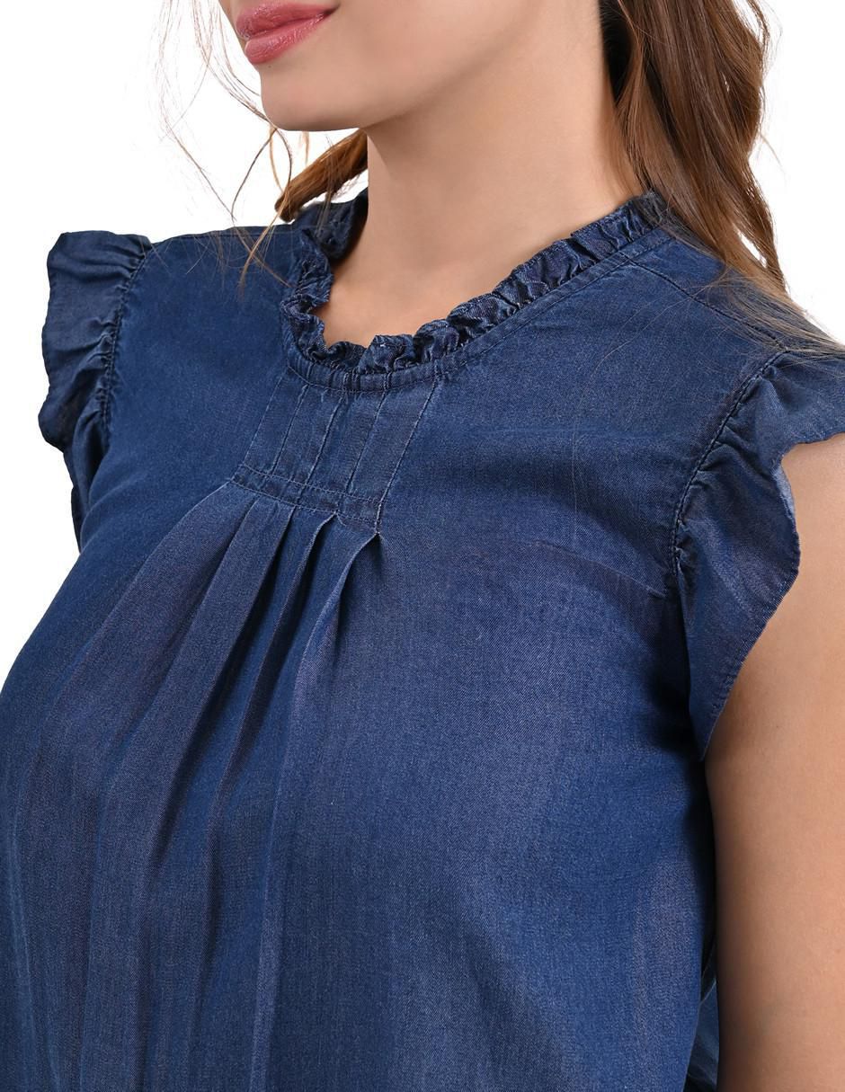 Blusa manga corta para mujer 4