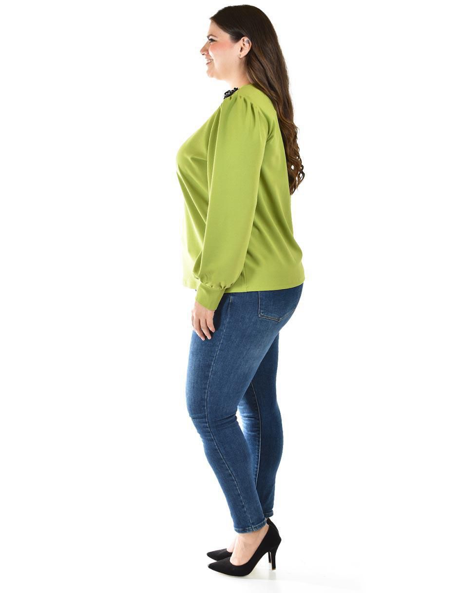 Blusa Roman Fashion manga larga para mujer