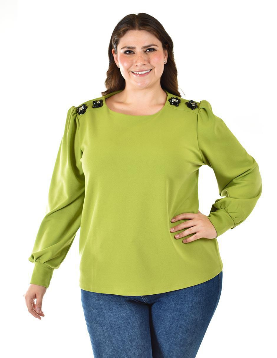 Blusa Roman Fashion manga larga para mujer