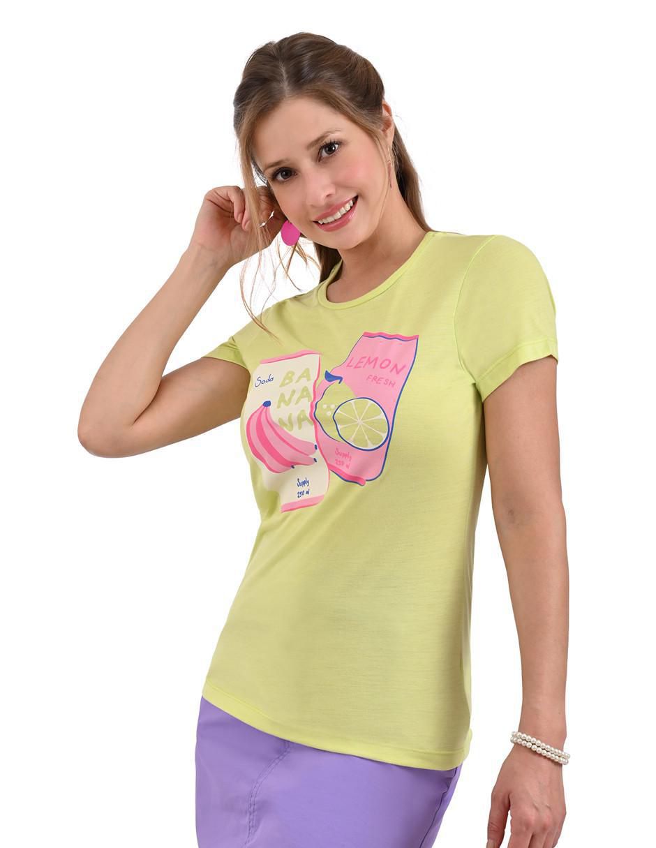 Playera manga corta cuello redondo mujer 3