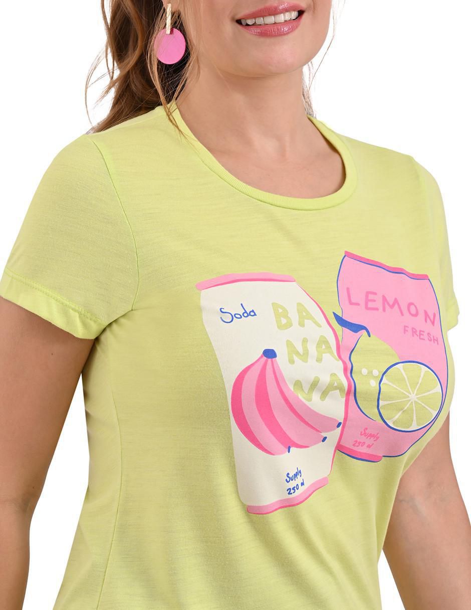Playera manga corta cuello redondo mujer 4