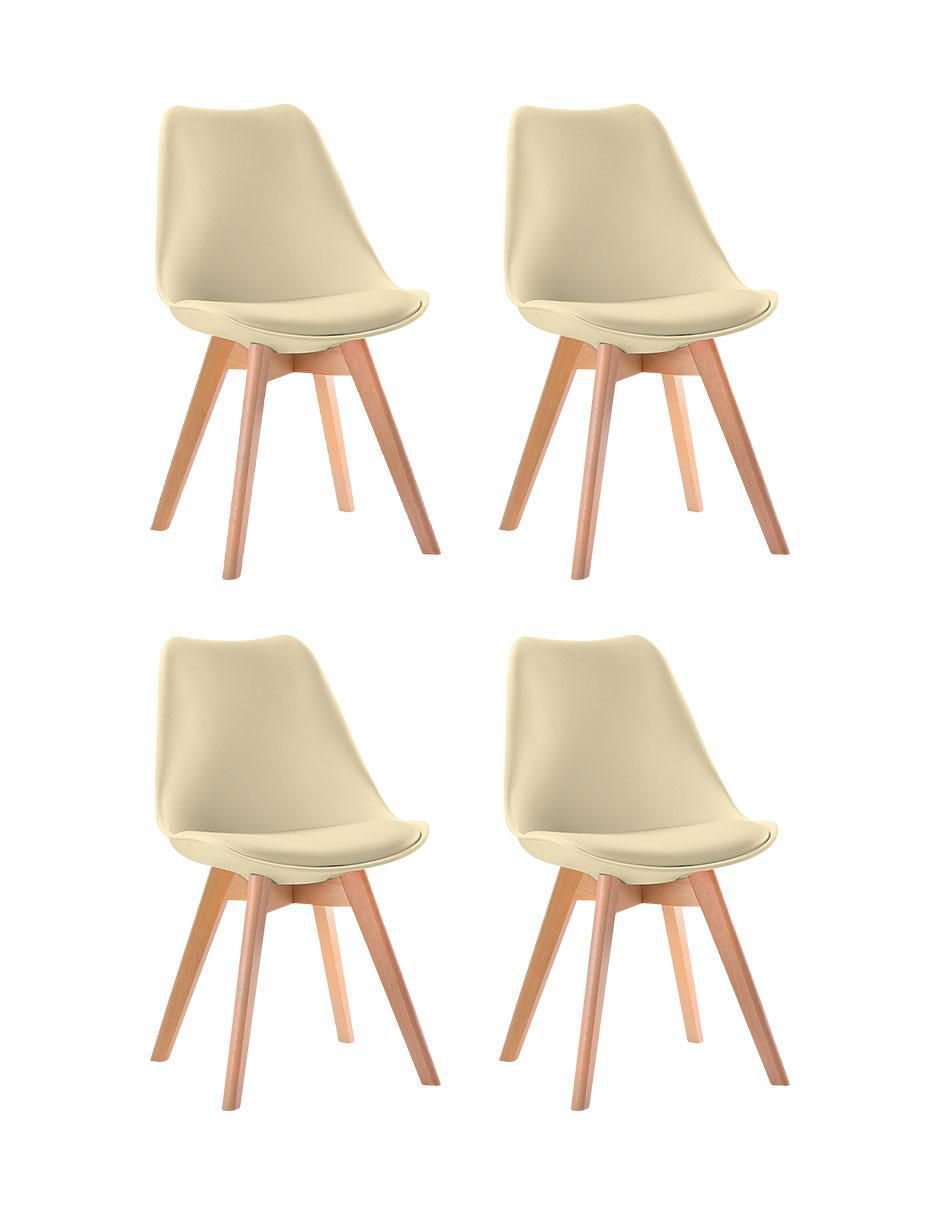 Set de sillas 4 piezas de plástico Set de sillas 4 piezas de plástico