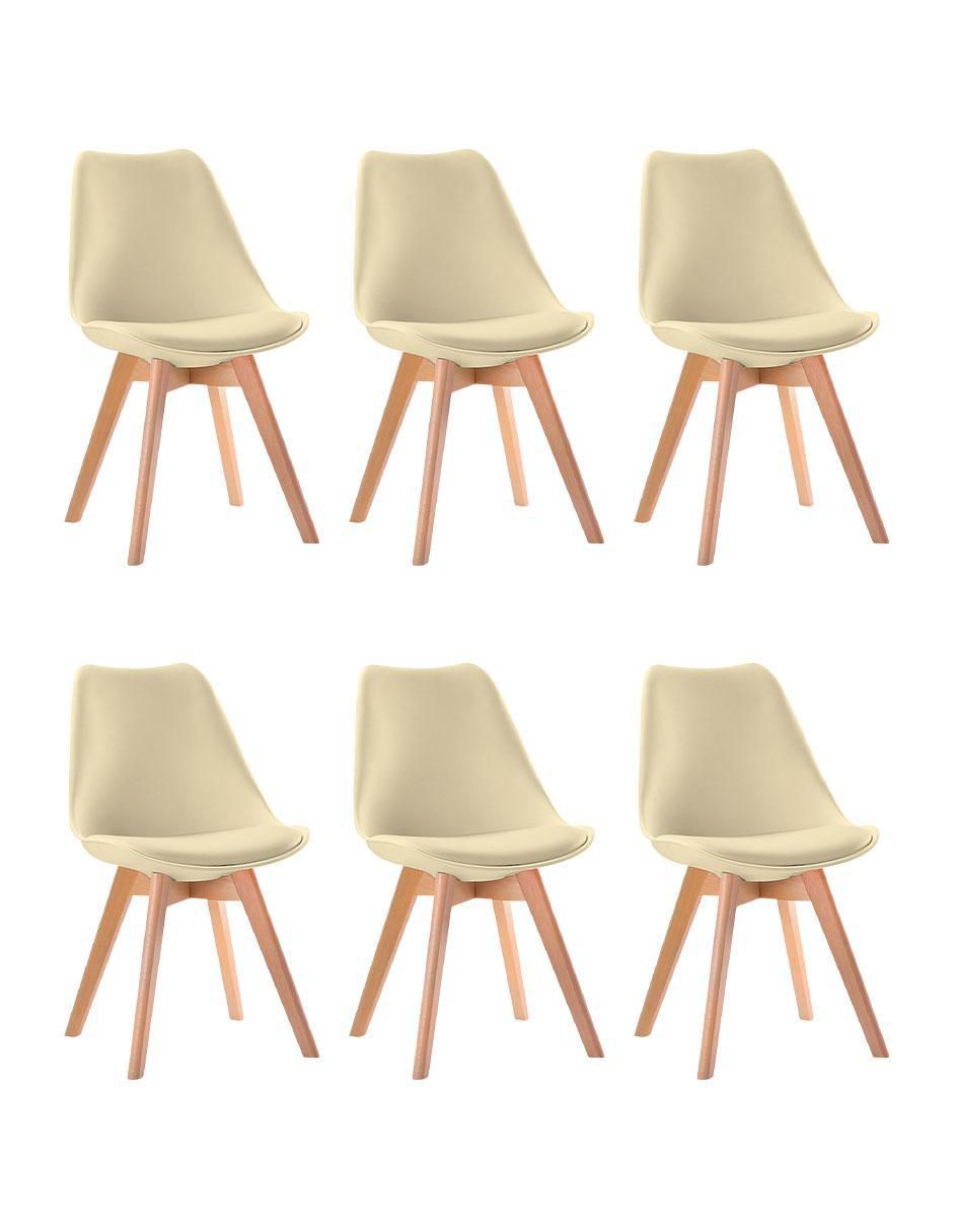 Set de sillas 6 piezas de plástico Set de sillas 6 piezas de plástico