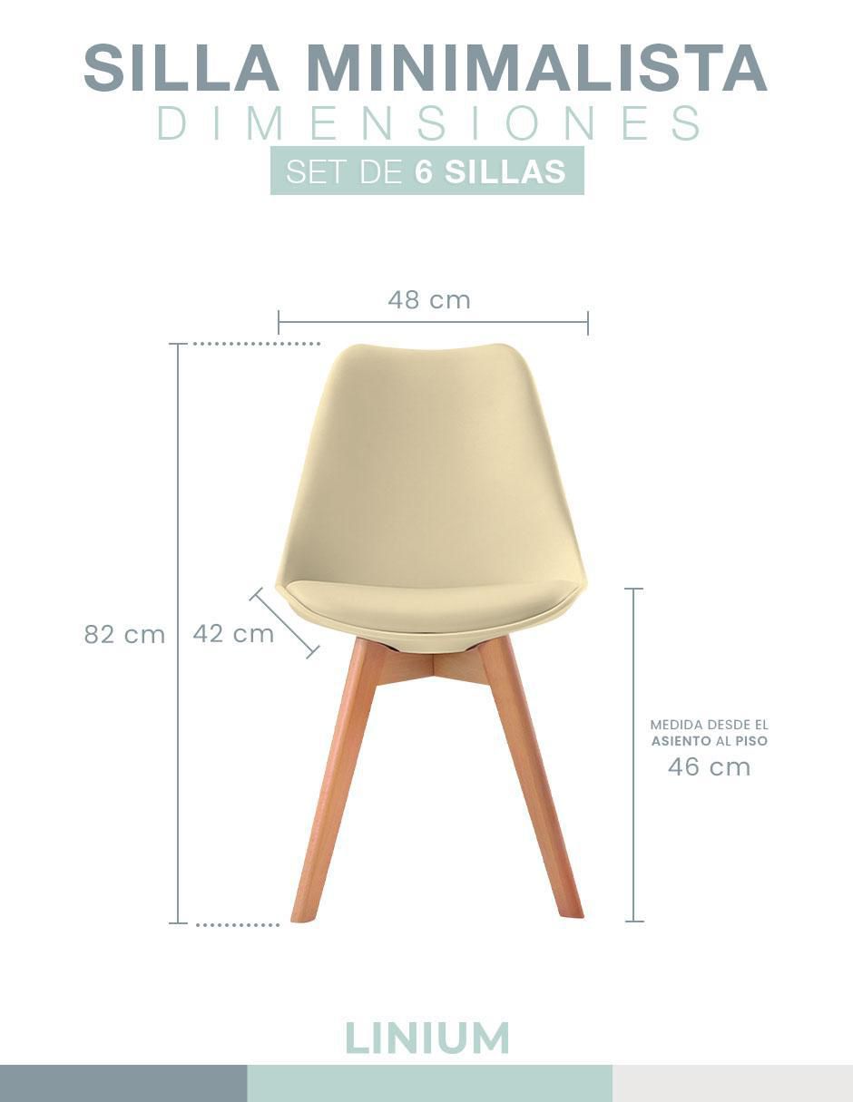 Set de sillas 6 piezas de plástico 8