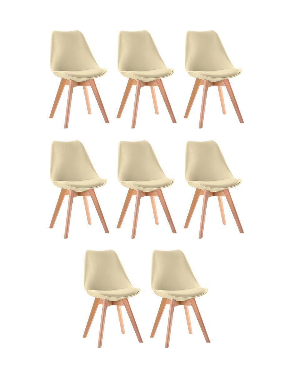 Set de sillas 8 piezas de plástico Set de sillas 8 piezas de plástico