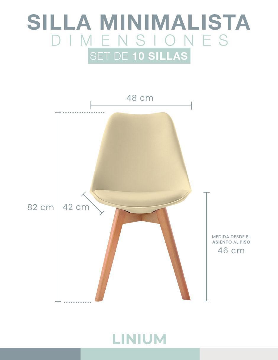 Set de sillas 10 piezas de plástico 8
