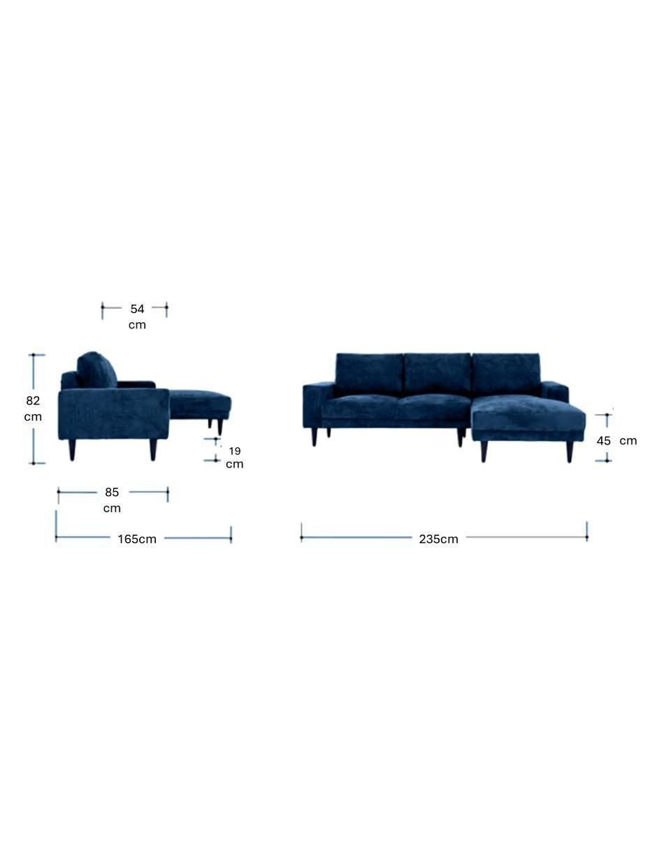 Sala modular derecha Capri de microfibra 7
