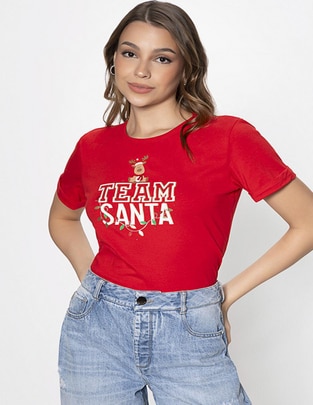 Playera manga corta cuello redondo para mujer