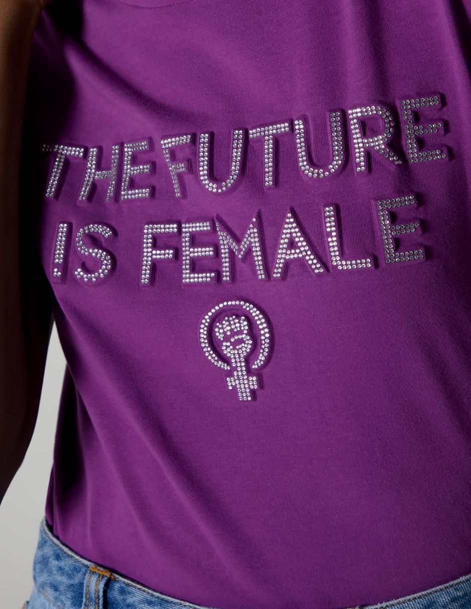 Playera manga corta Studio F cuello redondo para mujer