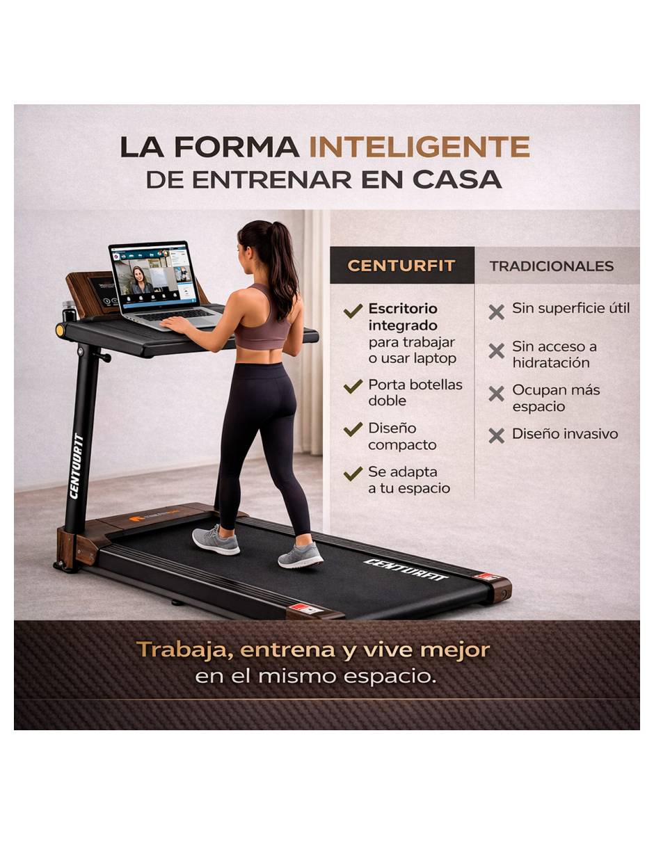 Caminadora semiprofesional Centurfit plegable