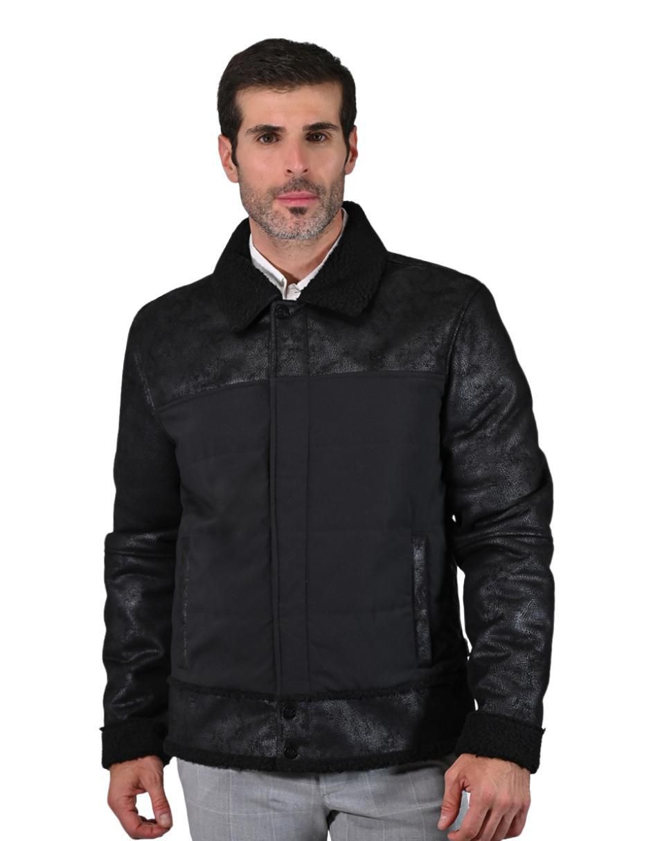 Chamarra casual texturizado para hombre Chamarra casual texturizado para hombre