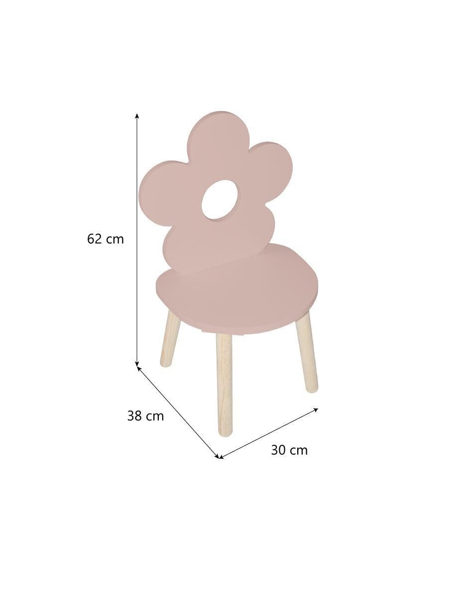 Silla infantil Silla Flor de madera 4
