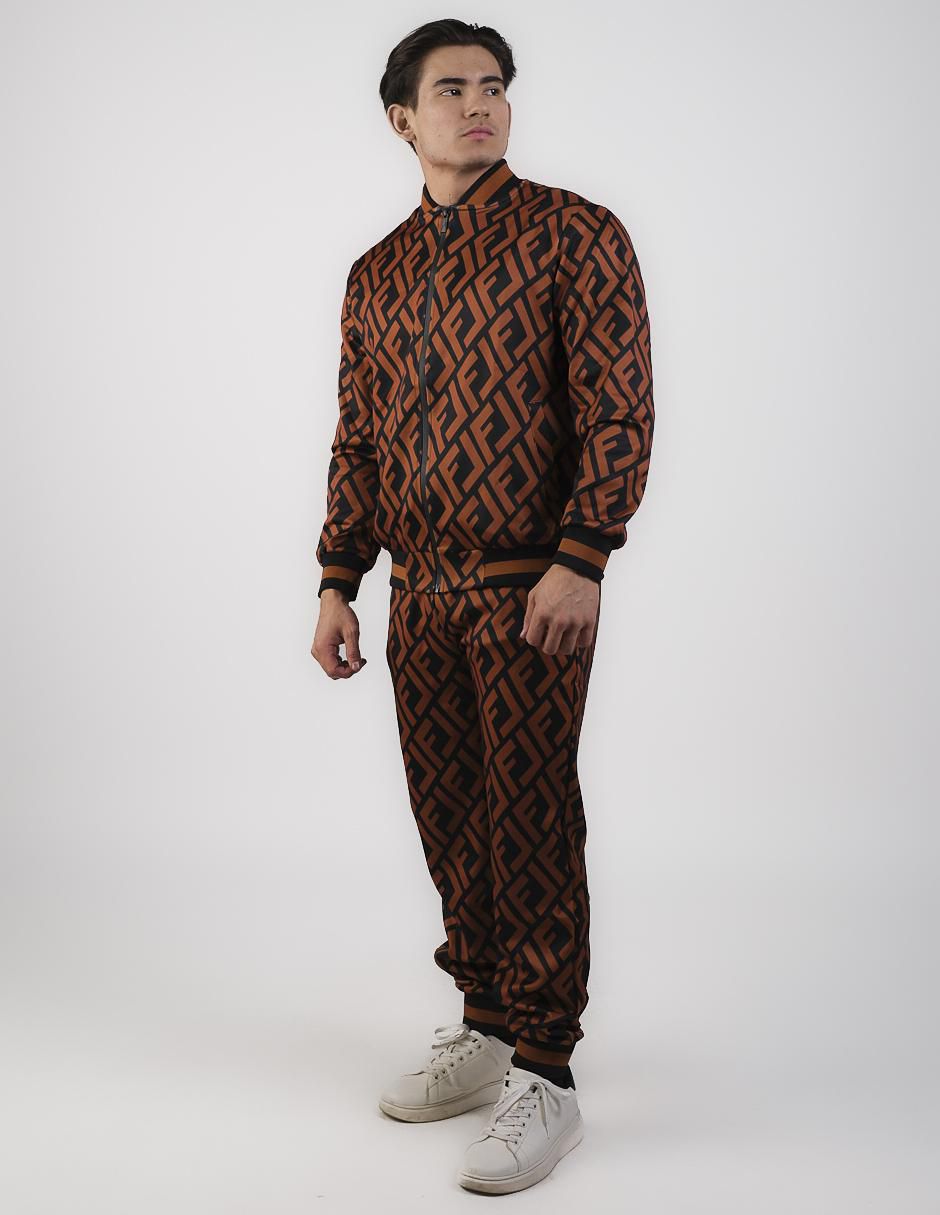 Conjunto deportivo regular con elástico para hombre