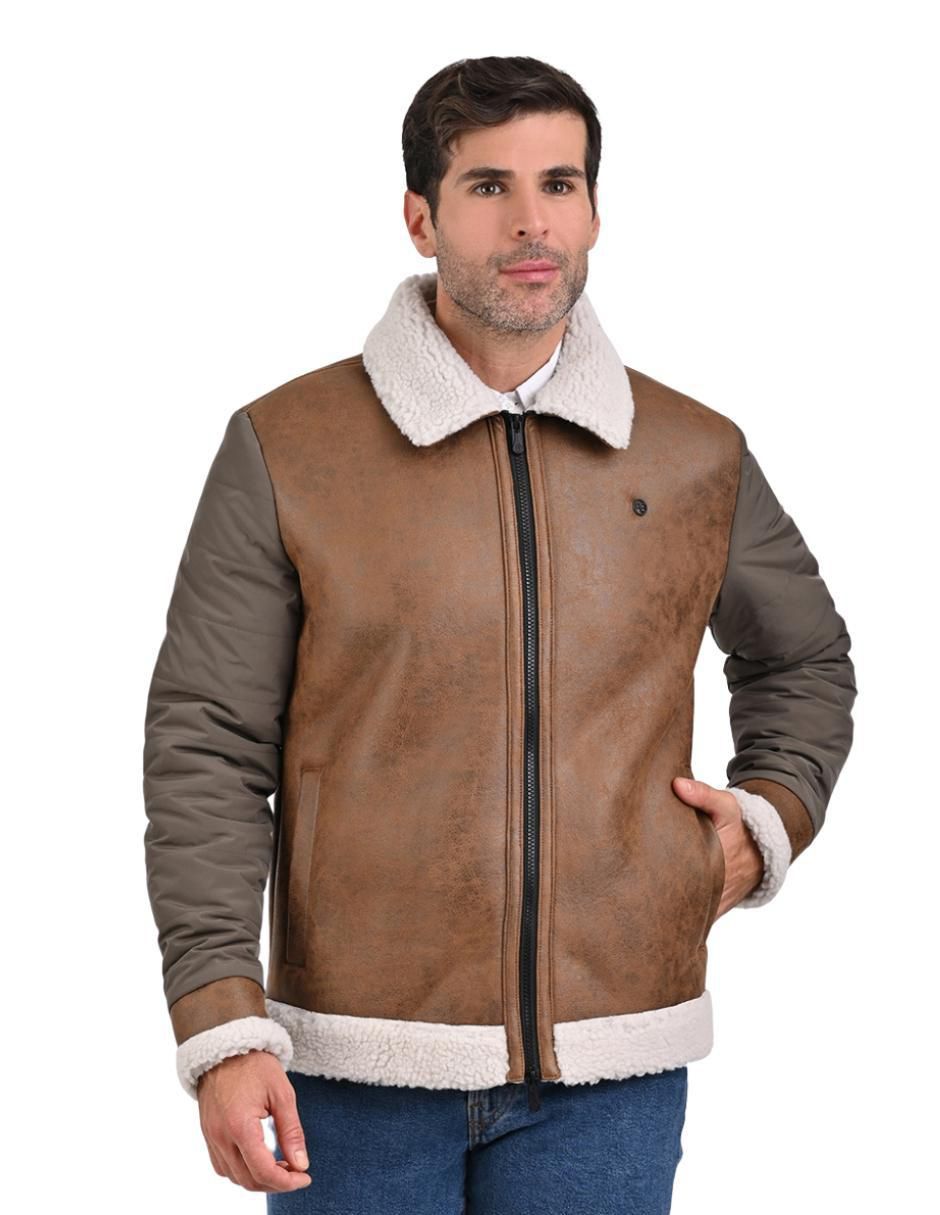 Chamarra casual Perry Ellis con bolsillos para hombre