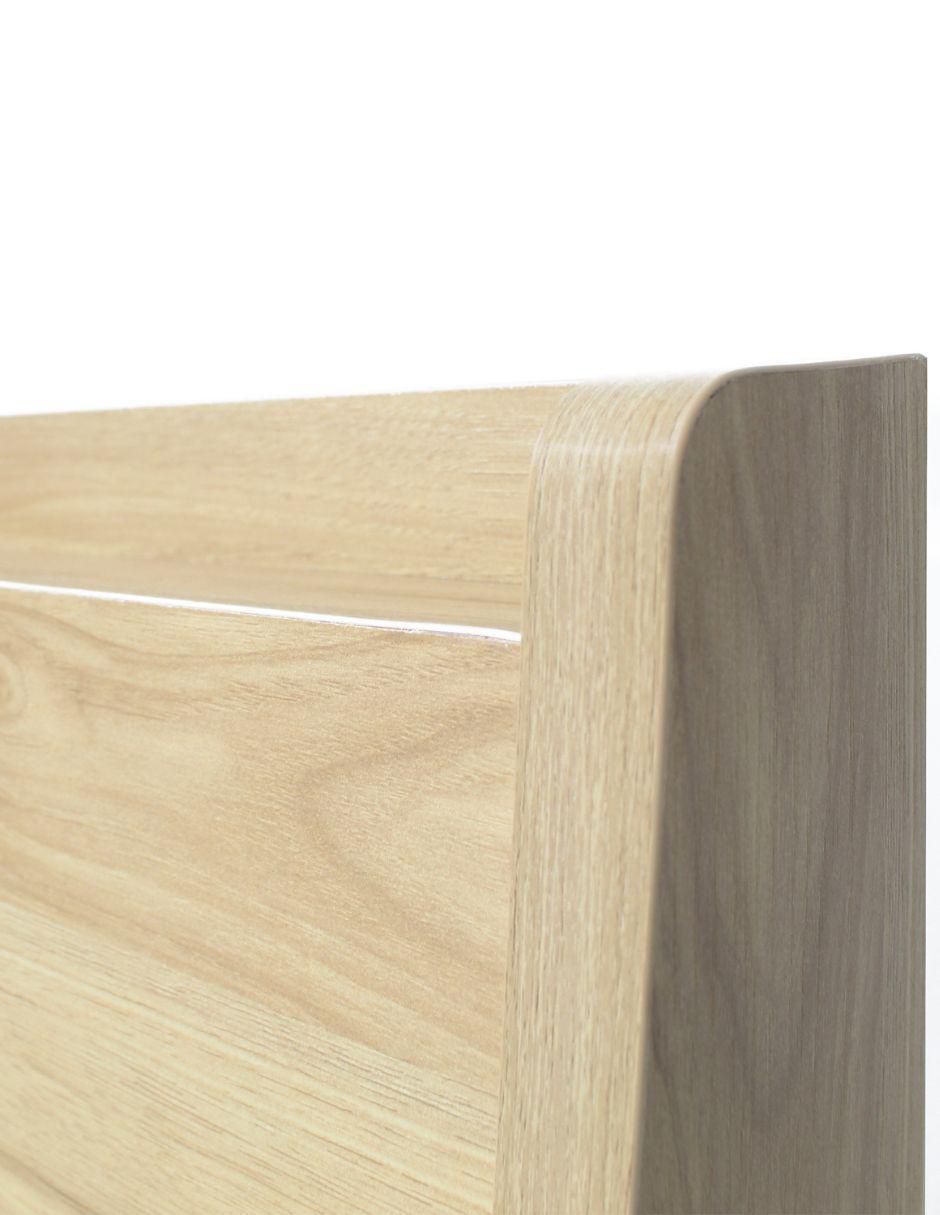 Cama Marsala Encino de madera queen size 5