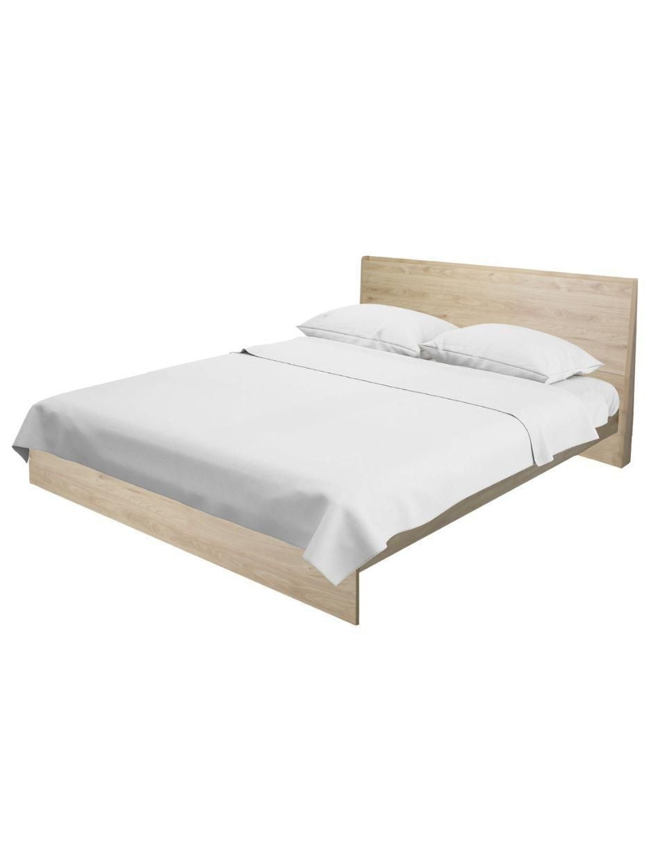 Cama Marsala Encino de madera queen size 2