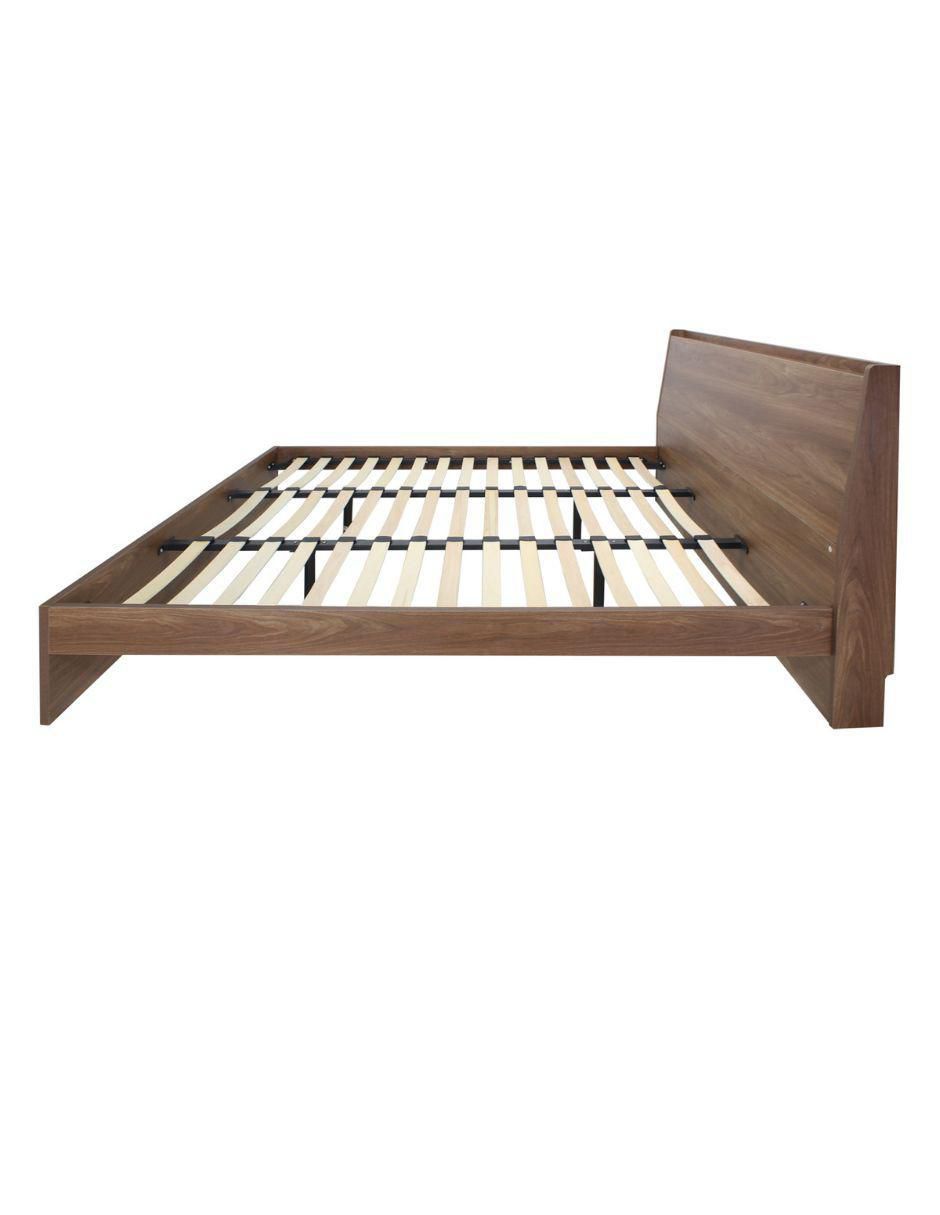 Cama marsala nogal de madera queen size