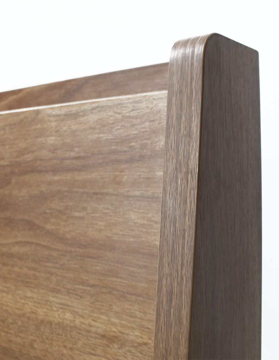 Cama marsala nogal de madera queen size