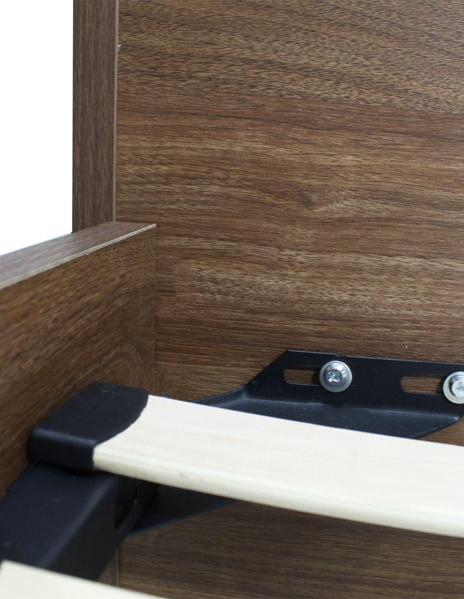 Cama Marsala Nogal de madera queen size