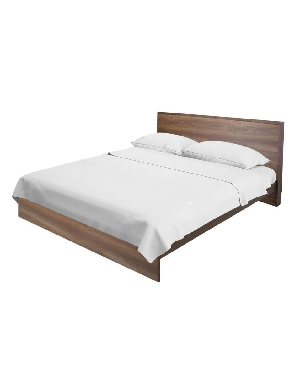 Cama Marsala Nogal de madera queen size