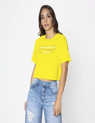 Playera manga corta cuello redondo mujer Playera manga corta cuello redondo mujer