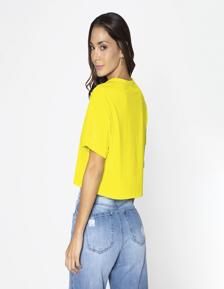 Playera manga corta cuello redondo mujer 2