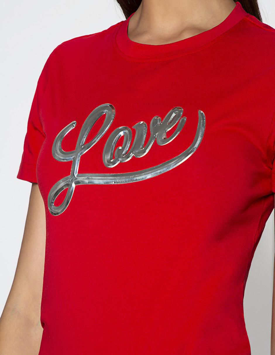 Playera manga corta Studio F cuello redondo para mujer