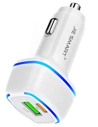 Cargador auto Jie Smart USB tipo A + USB tipo C
