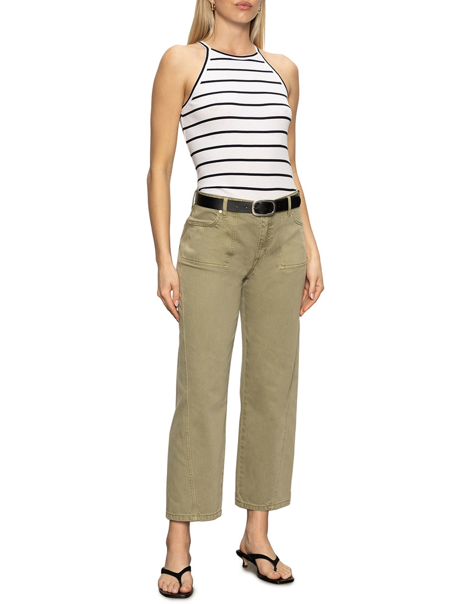 Jeans straight corte cintura para mujer 5