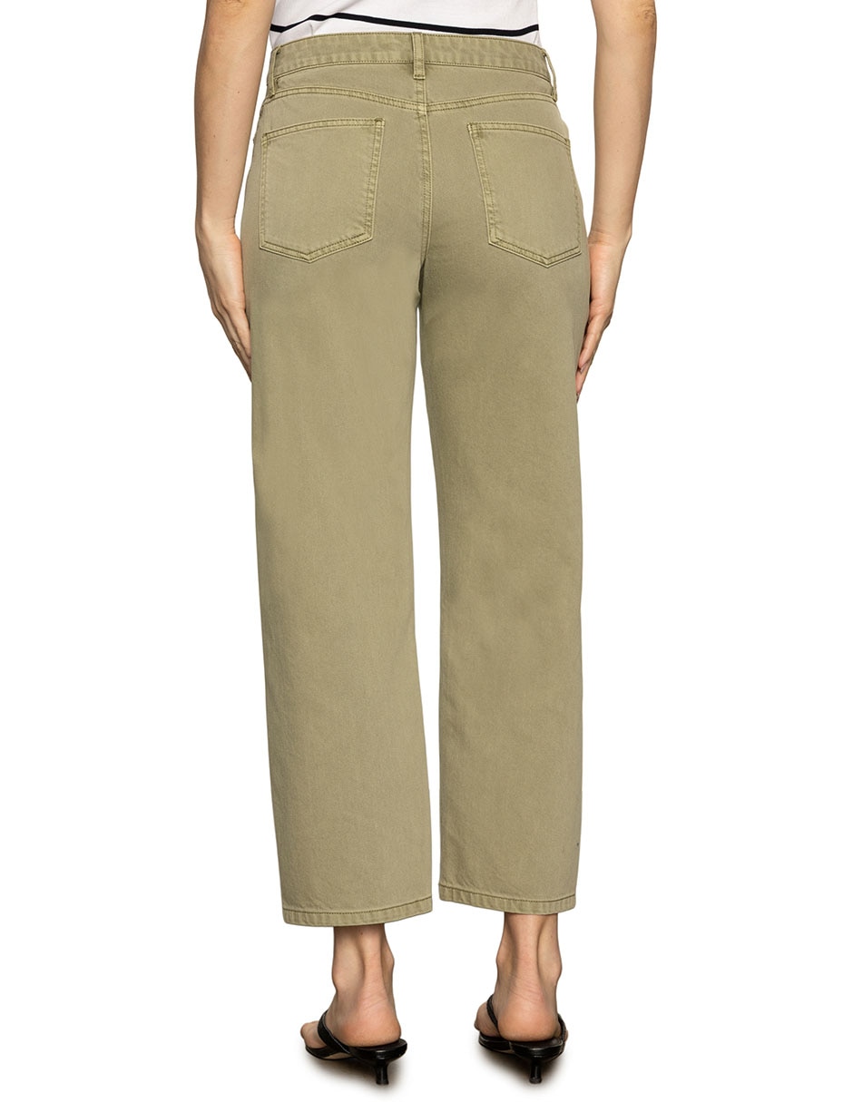 Jeans straight corte cintura para mujer