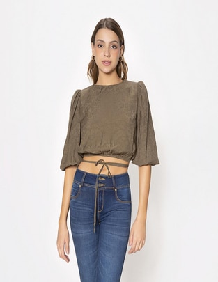 Blusa Studio F manga 3/4 para mujer