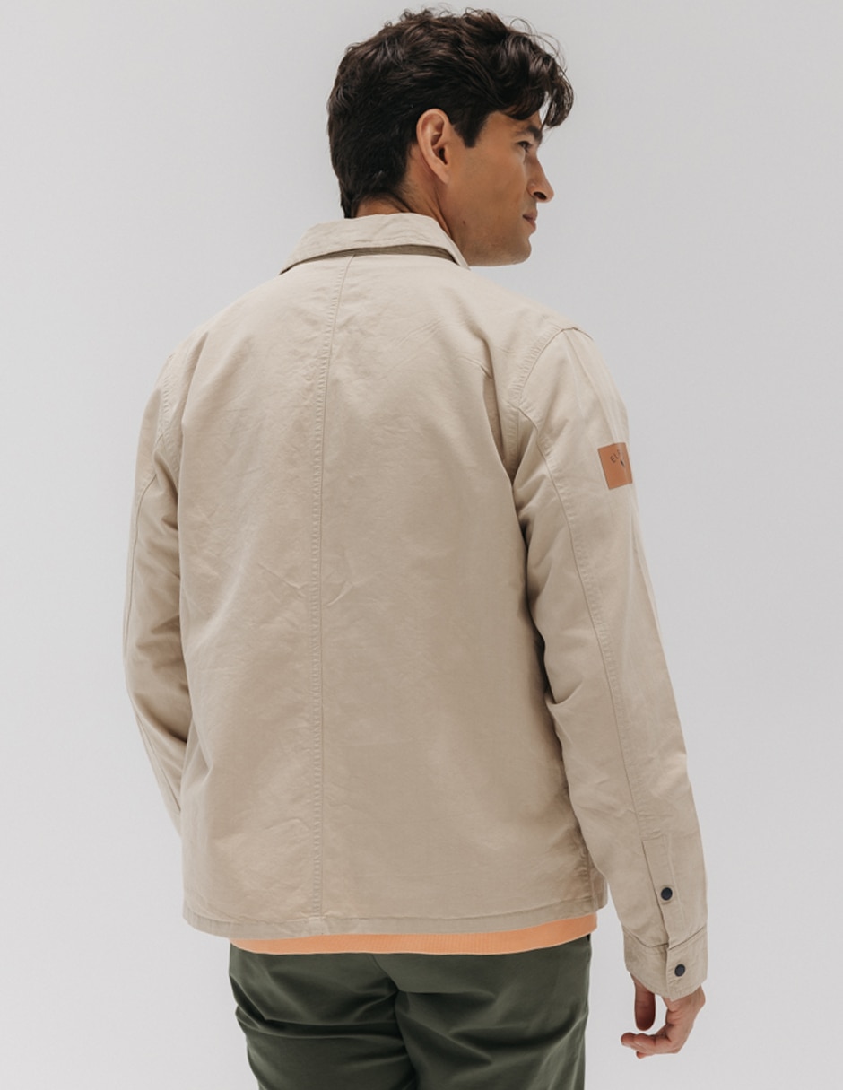Chamarra casual con bolsillos para hombre