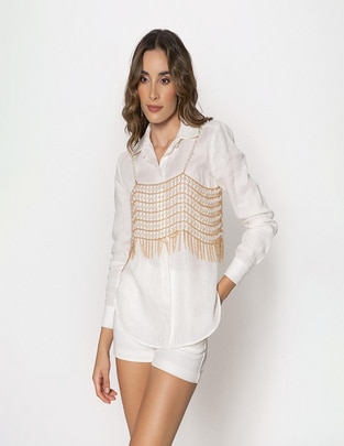 Blusa Studio F manga larga para mujer