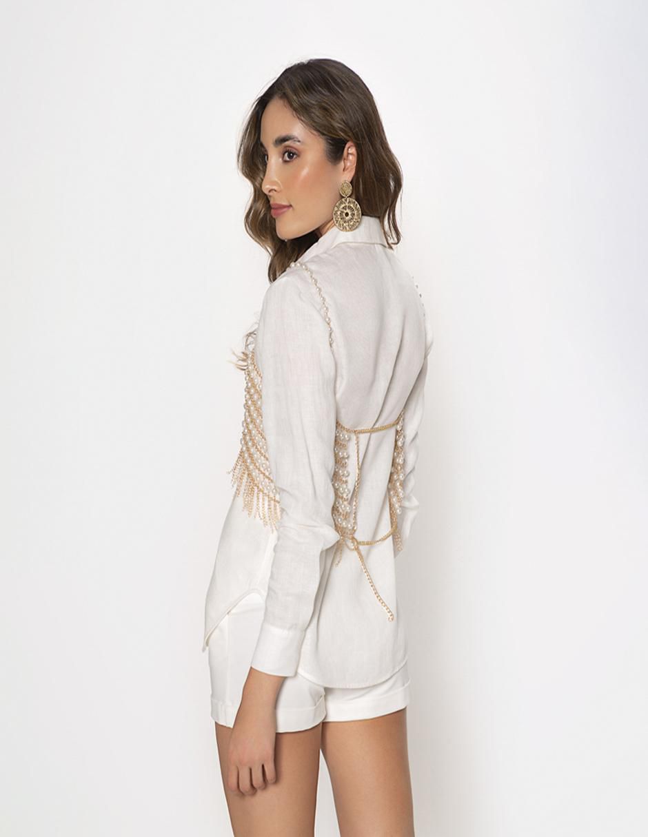 Blusa Studio F manga larga para mujer