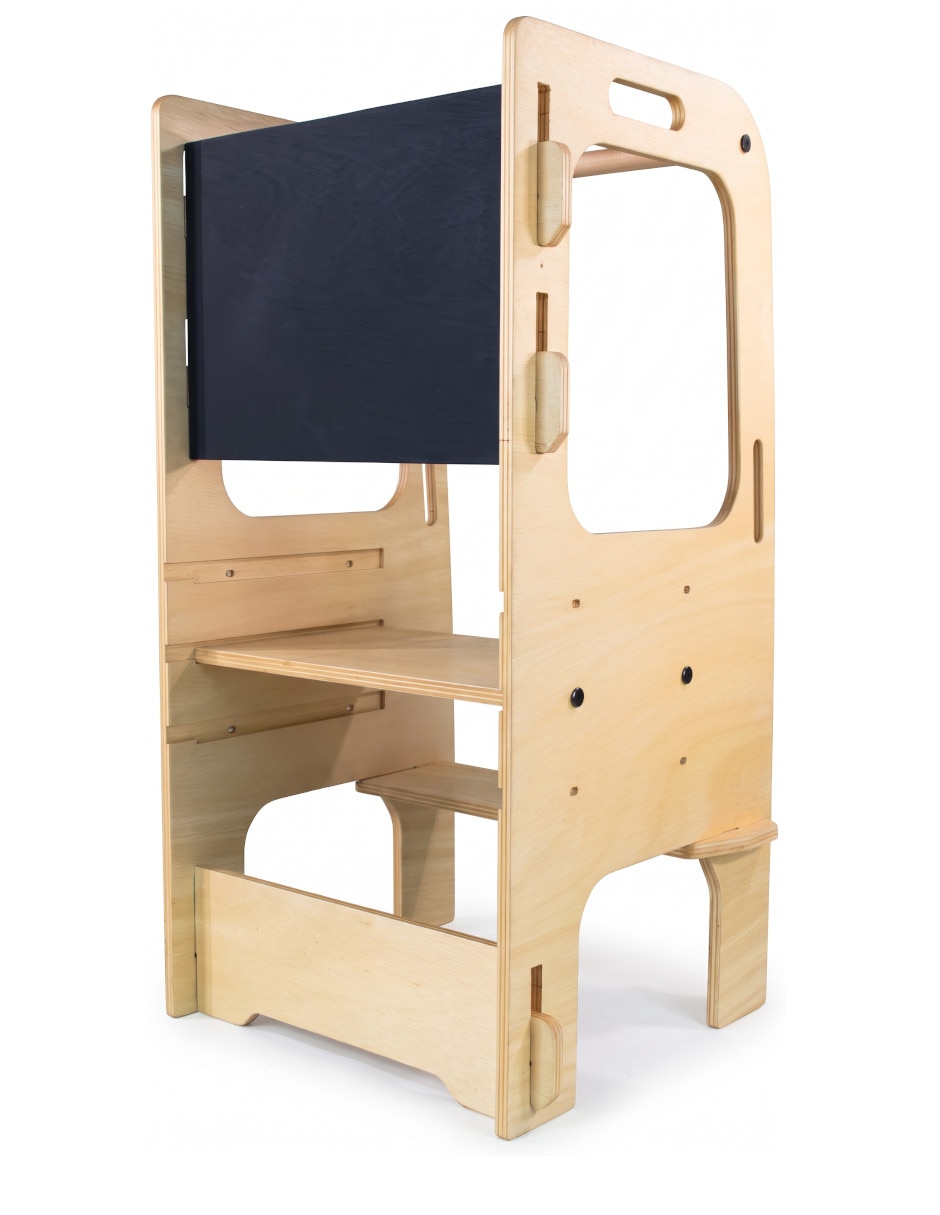 Torre de aprendizaje montessori de madera