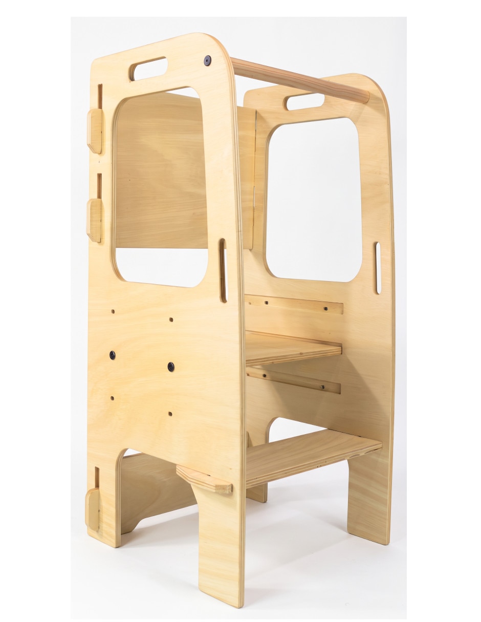 Torre de aprendizaje montessori de madera
