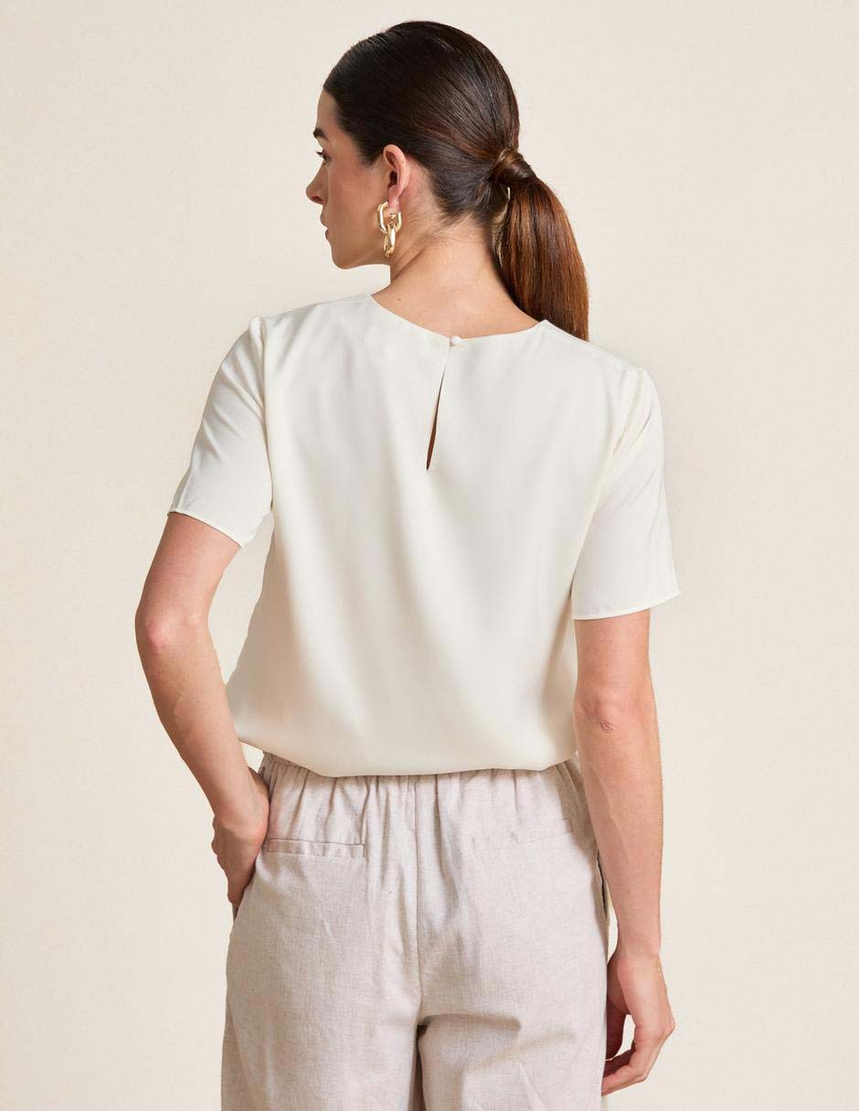 Blusa manga corta para mujer