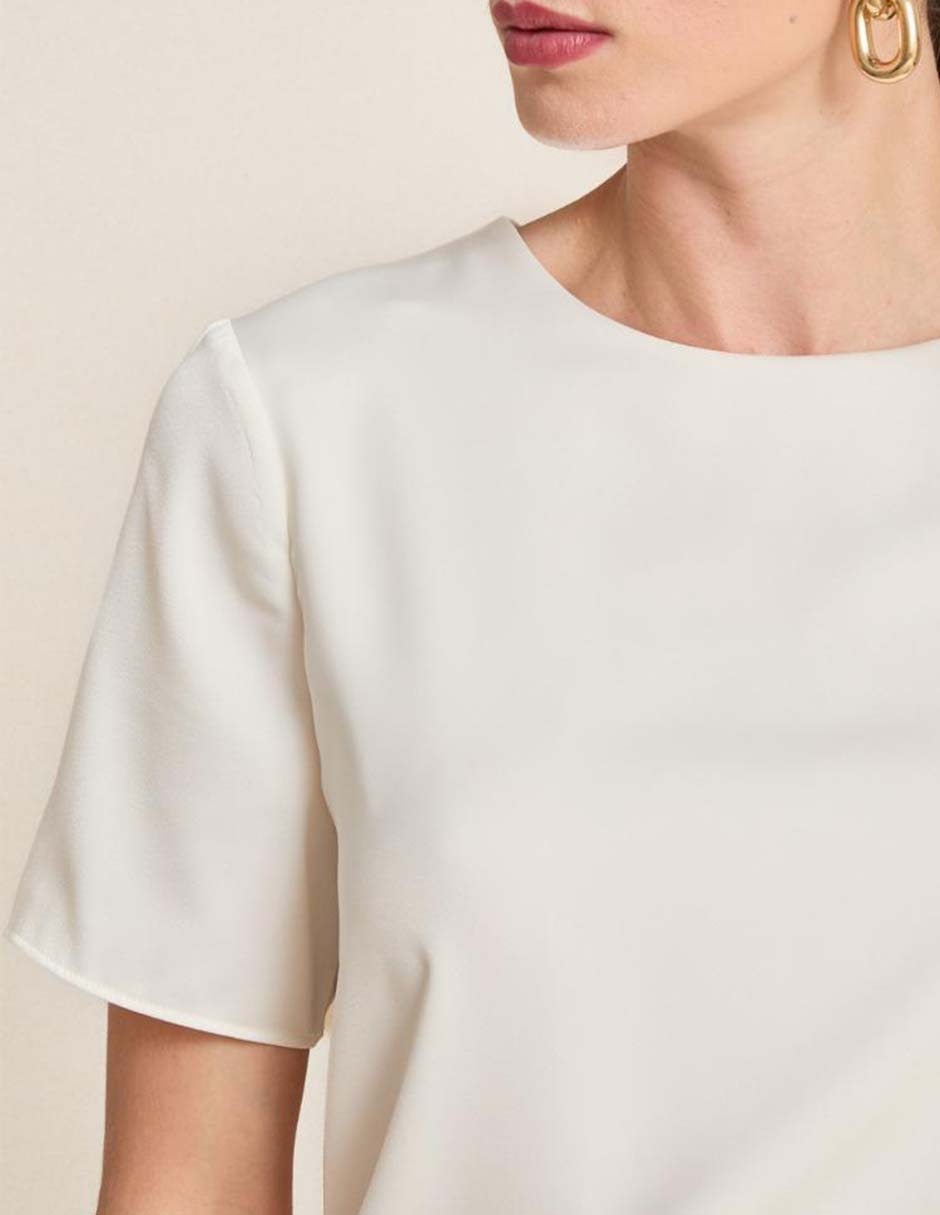 Blusa manga corta para mujer