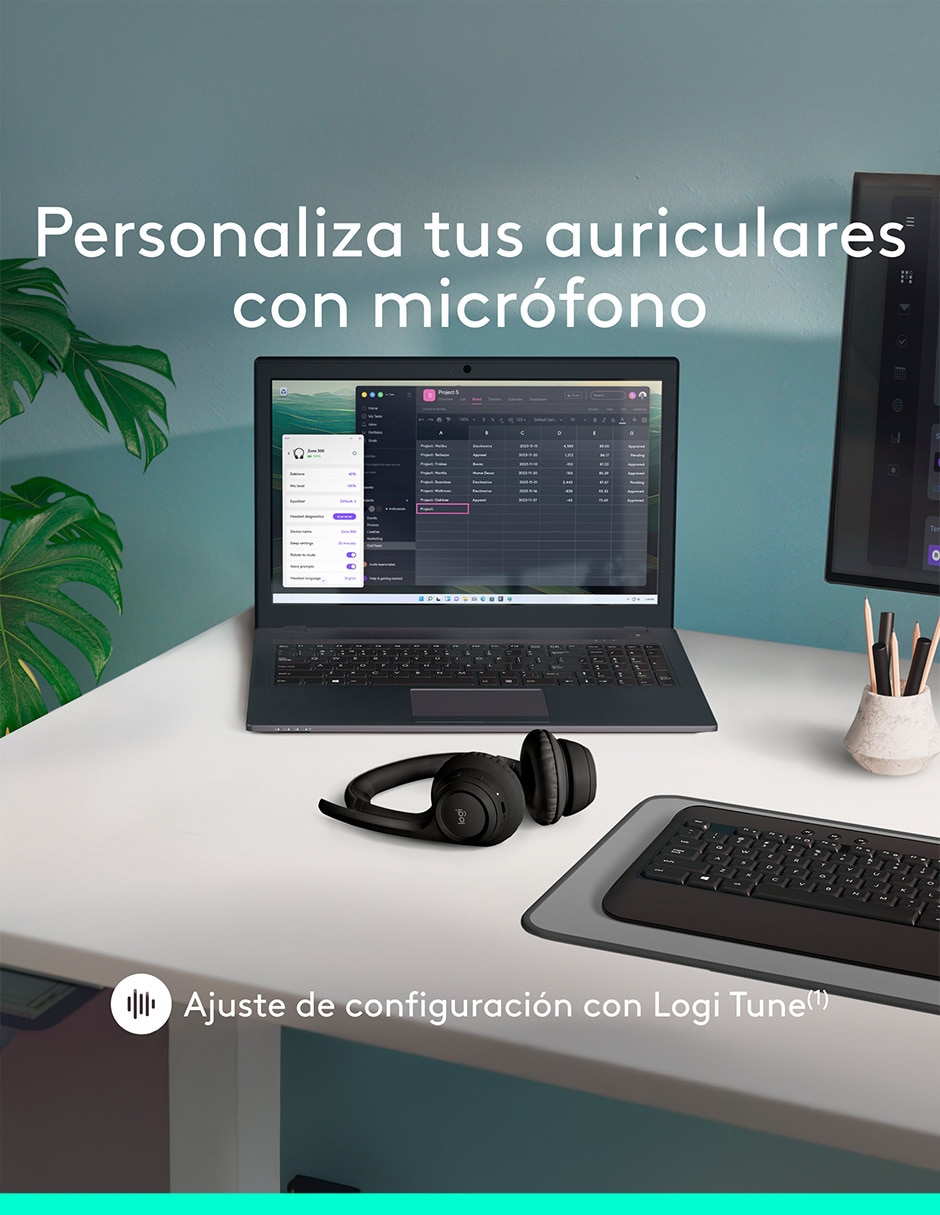 Audífonos On-Ear Zone 300 inalámbricos con cancelación de ruido 8