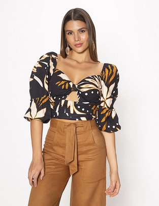 Blusa Studio F manga 3/4 para mujer