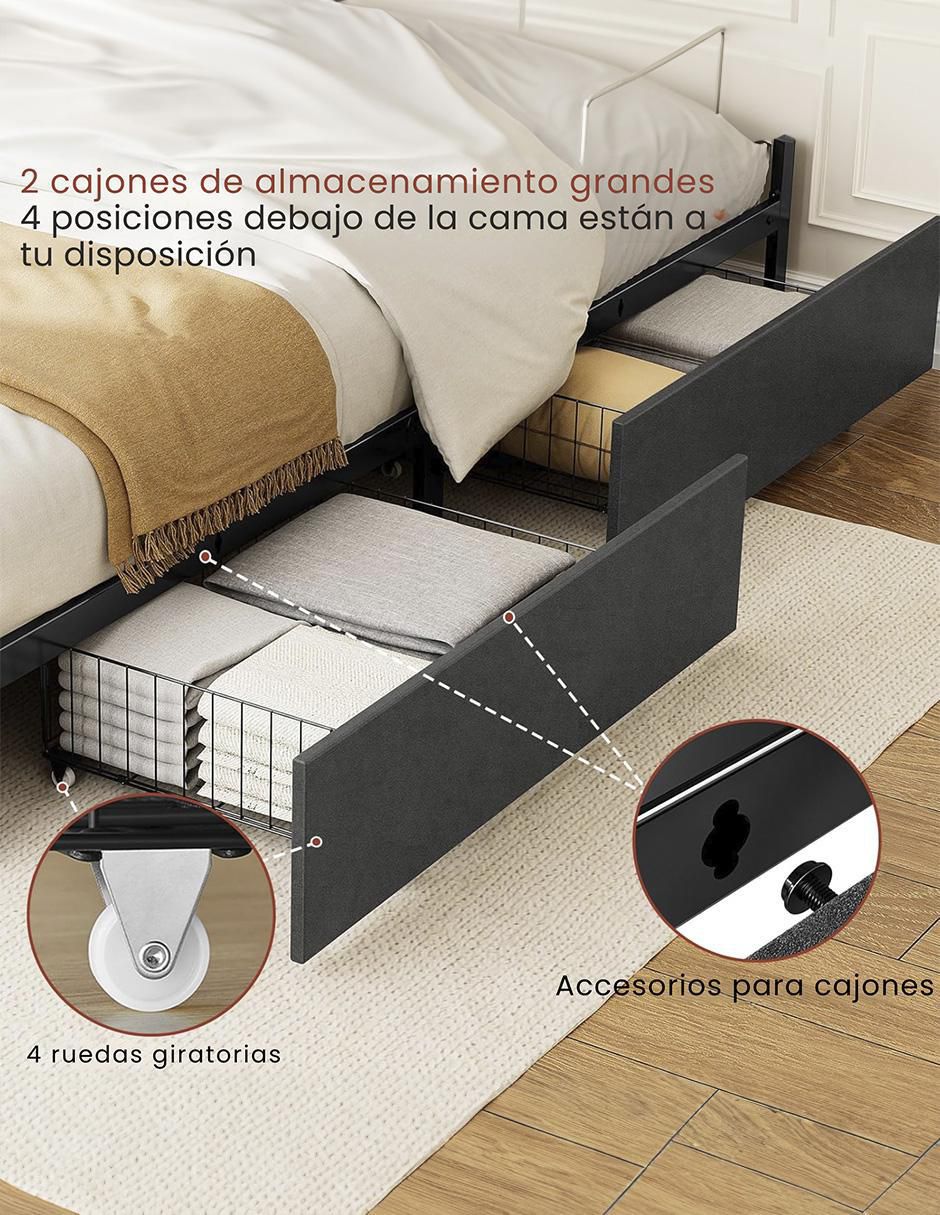 Base para cama de metal 7