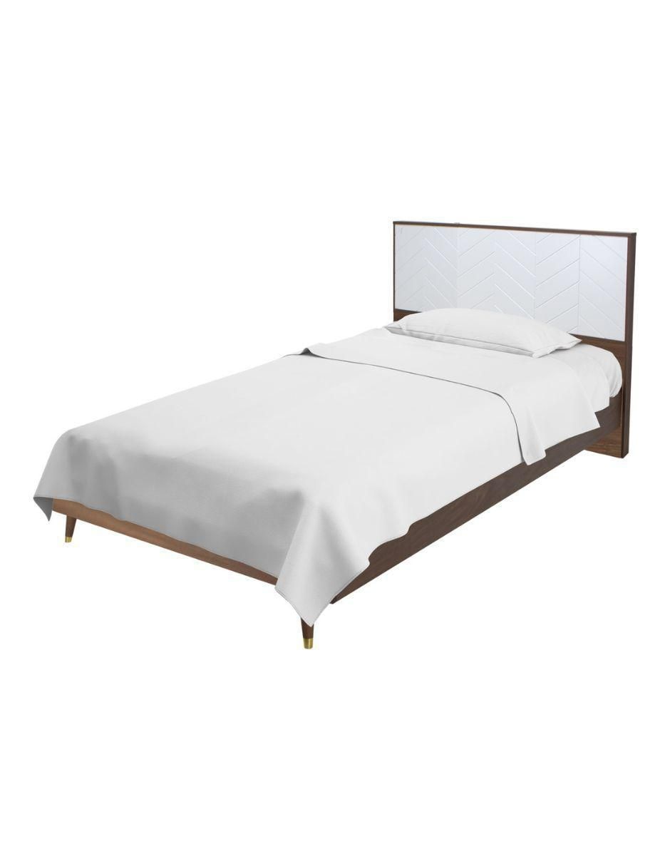 Cama Teramo Nogal de madera individual