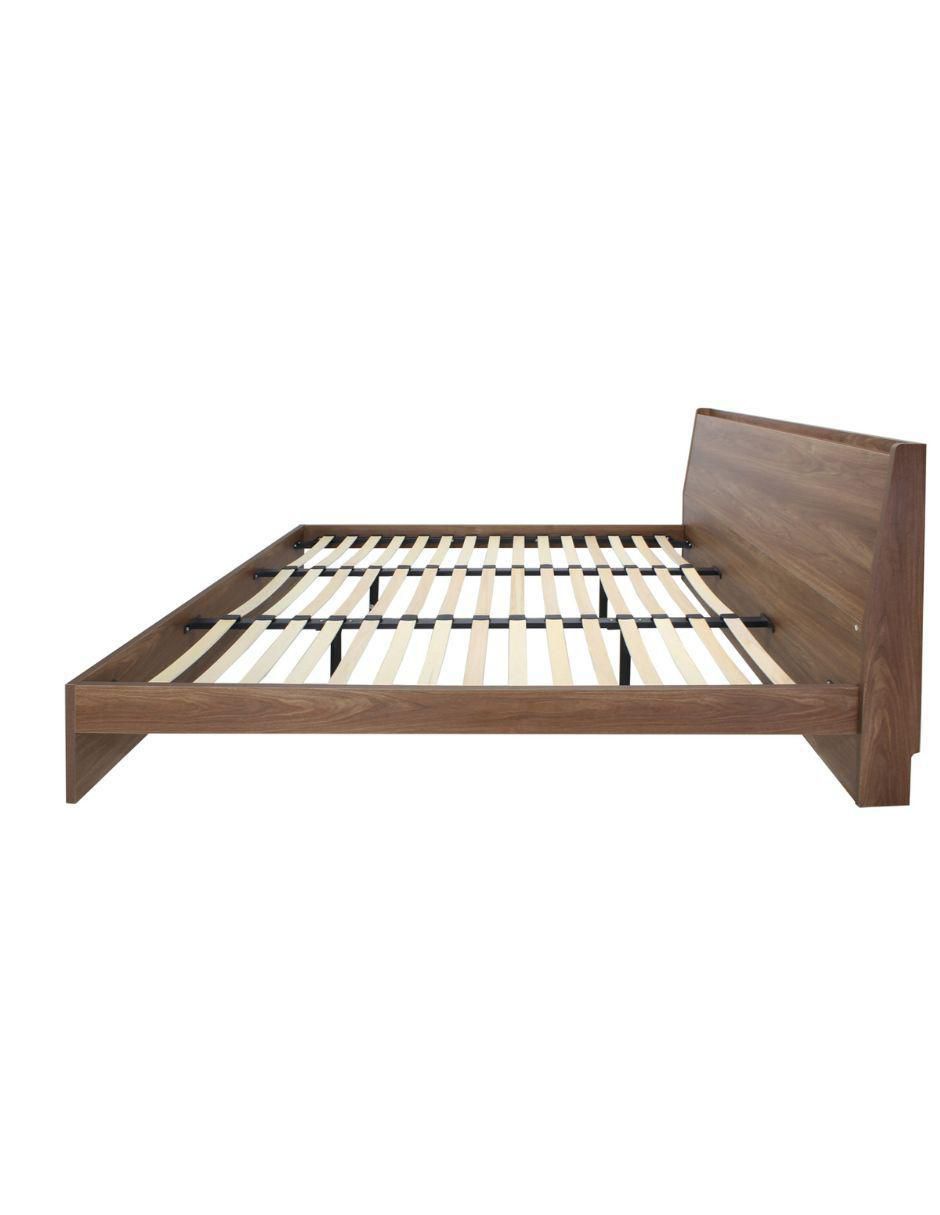 Cama Marsala Nogal de madera individual
