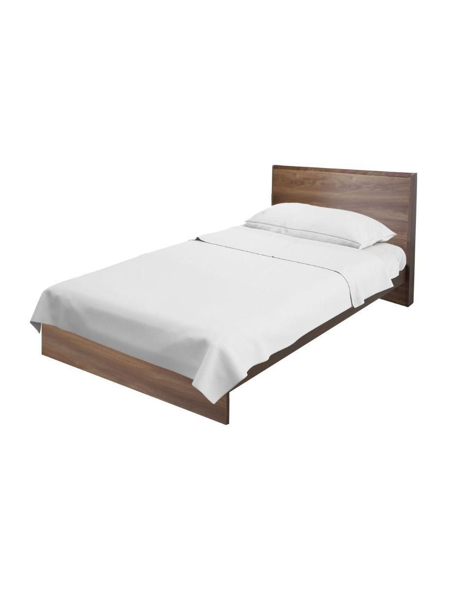 Cama Marsala Nogal de madera individual
