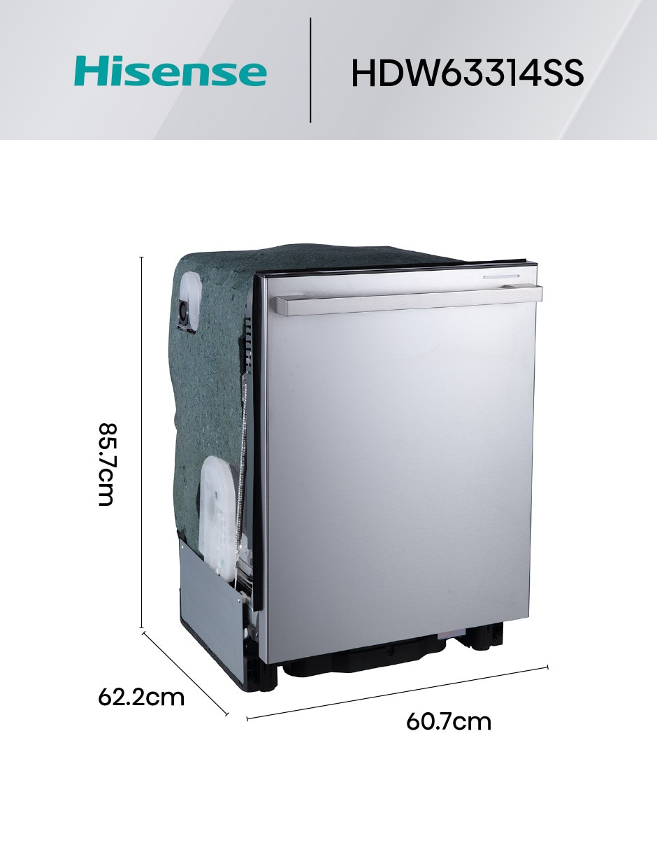 Lavavajillas de empotre Hisense 14 servicios HDW63314SS