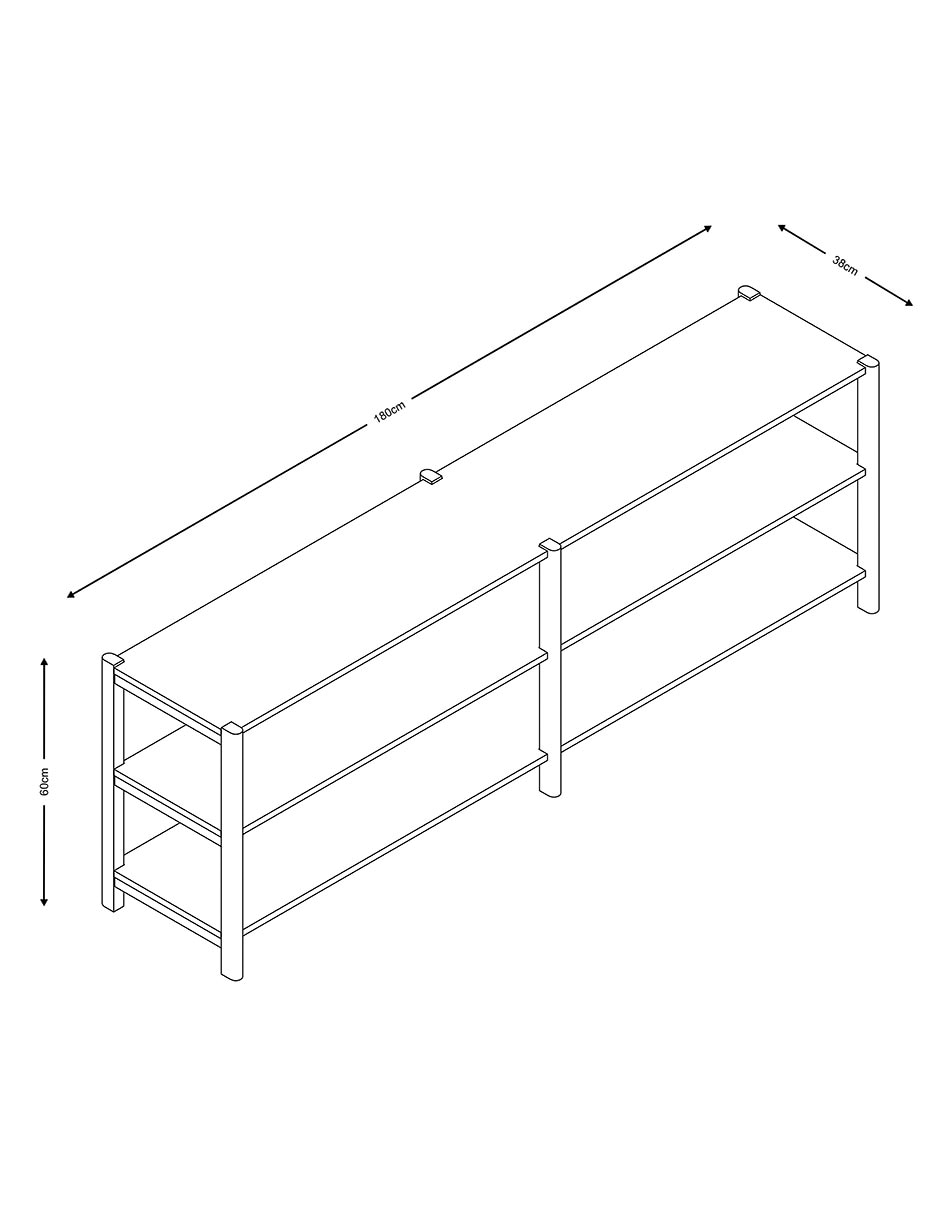 Mueble de TV armable Lucila Re de MDF 7