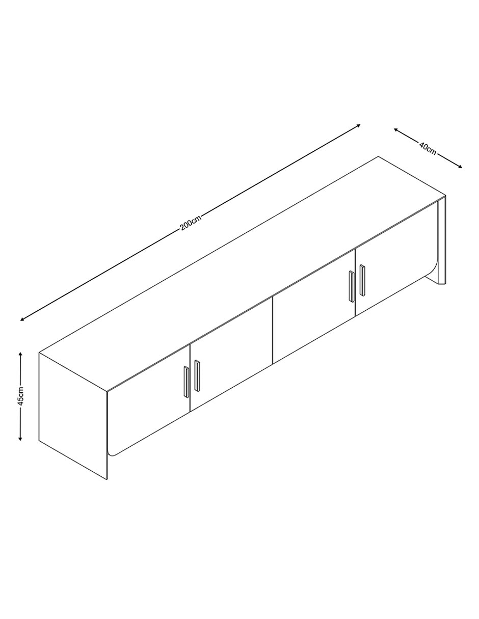 MUEBLE DE TV LUXOR RE MDF, CAFÉ