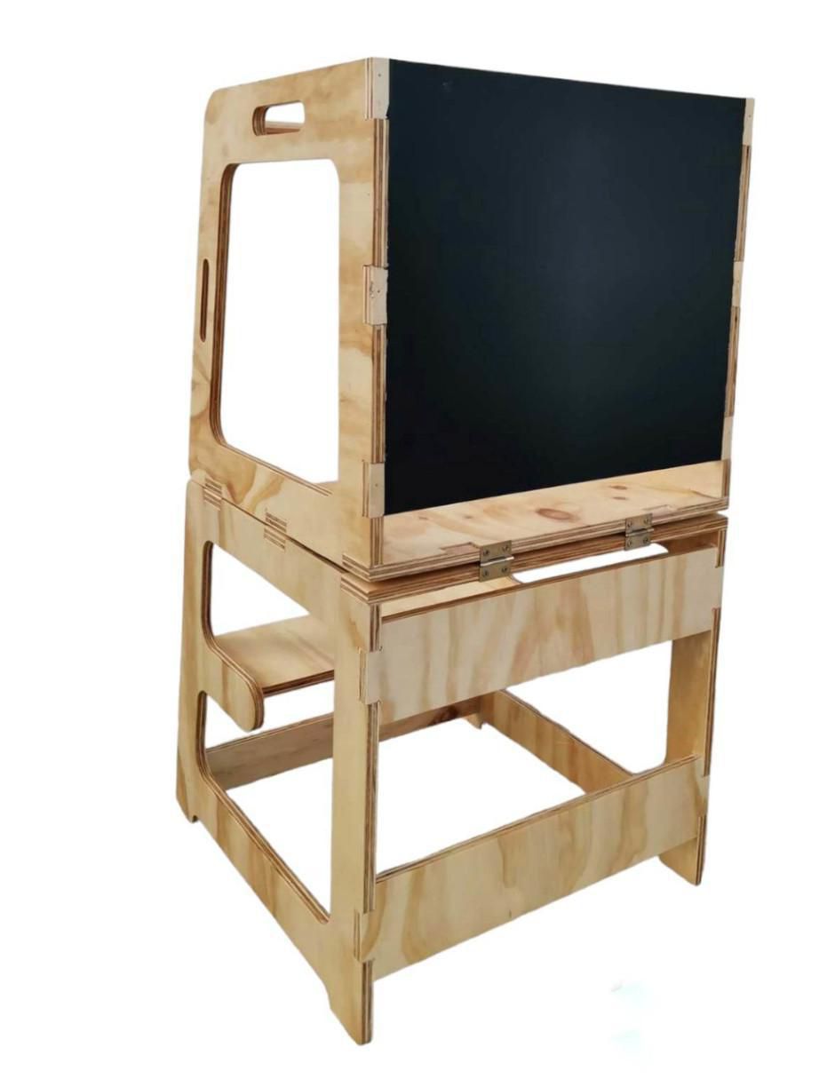 Torre de aprendizaje montessori de madera 1