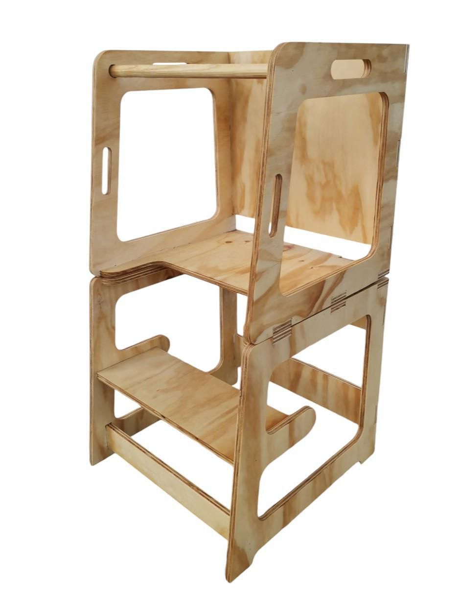 Torre de aprendizaje montessori de madera 2